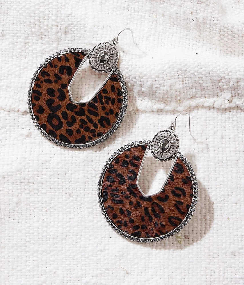 Cheetah Glitz Drop Earring