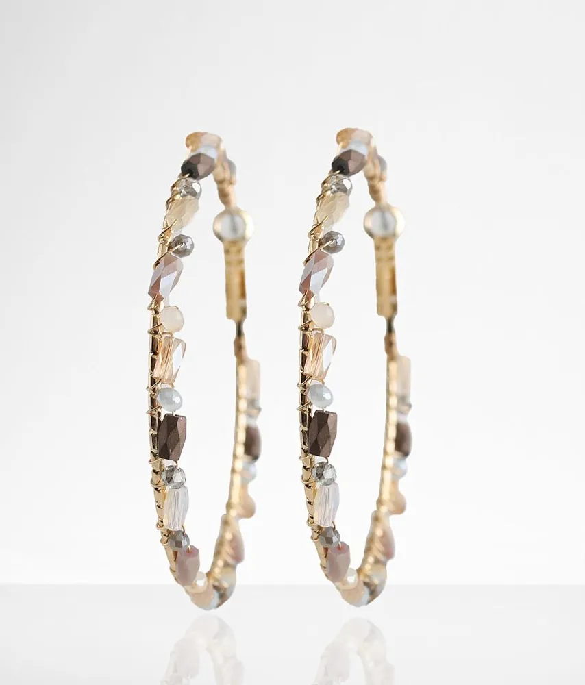 Beaded Hoop Earring