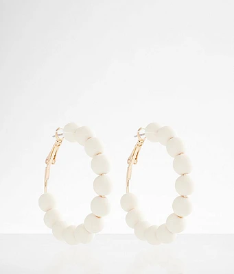 boutique by BKE Beaded Hoop Earring