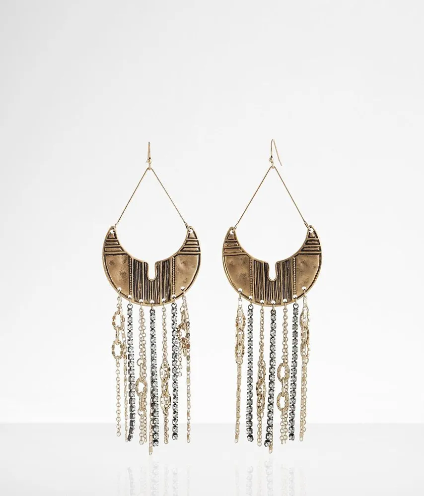 Mixed Fringe Drop Earring