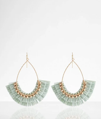 boutique by BKE Raffia Fringe Drop Earring