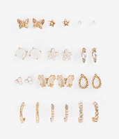 boutique by BKE 12 Pack Dainty Earring Set