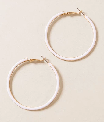 boutique by BKE Enamel Hoop Earring