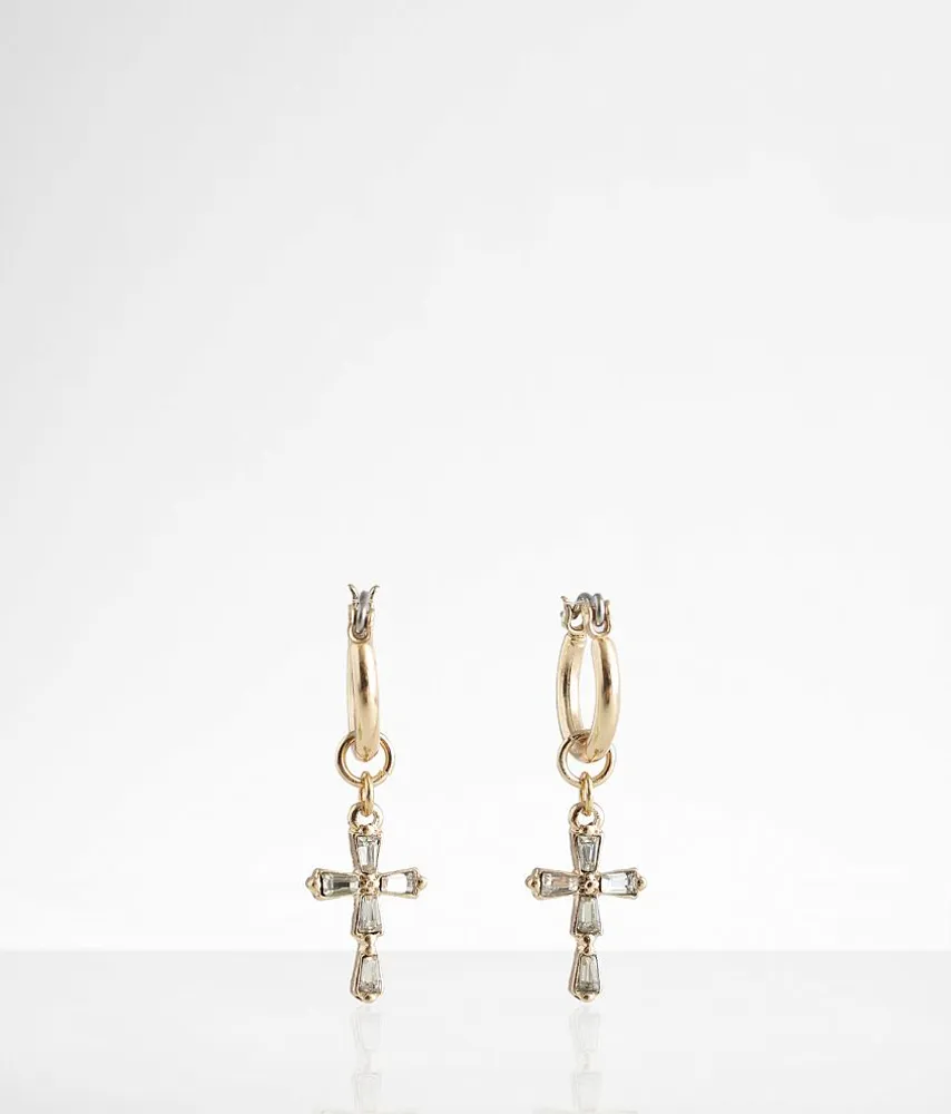 Rhinestone Cross Earring