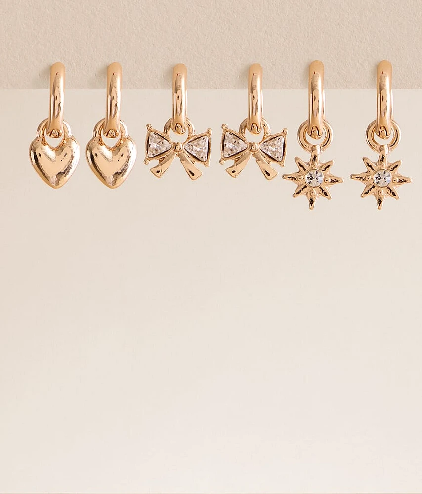 boutique by BKE 3 Pack Sweet Earring Set
