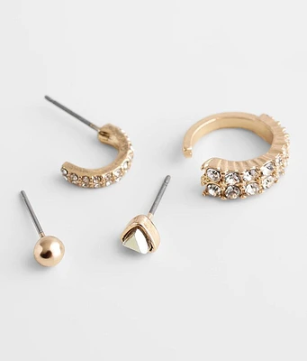 BKE Glitz Earring Cuff Set