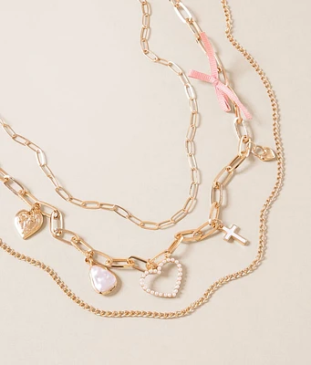 boutique by BKE 3 Pack Charm Necklace Set