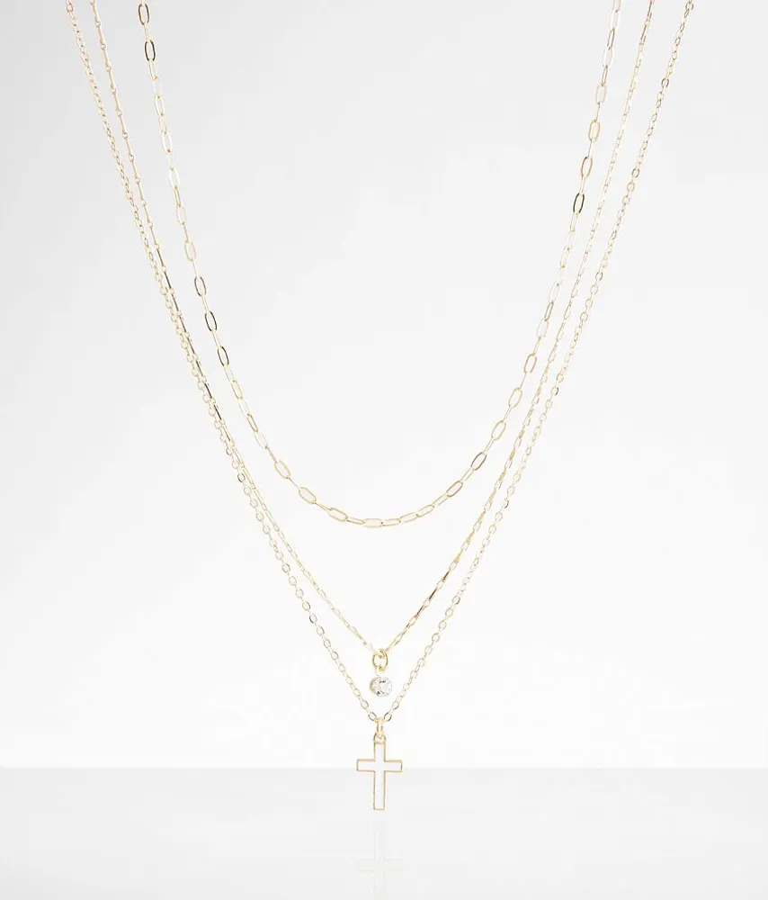 3 Pack Cross Necklace Set