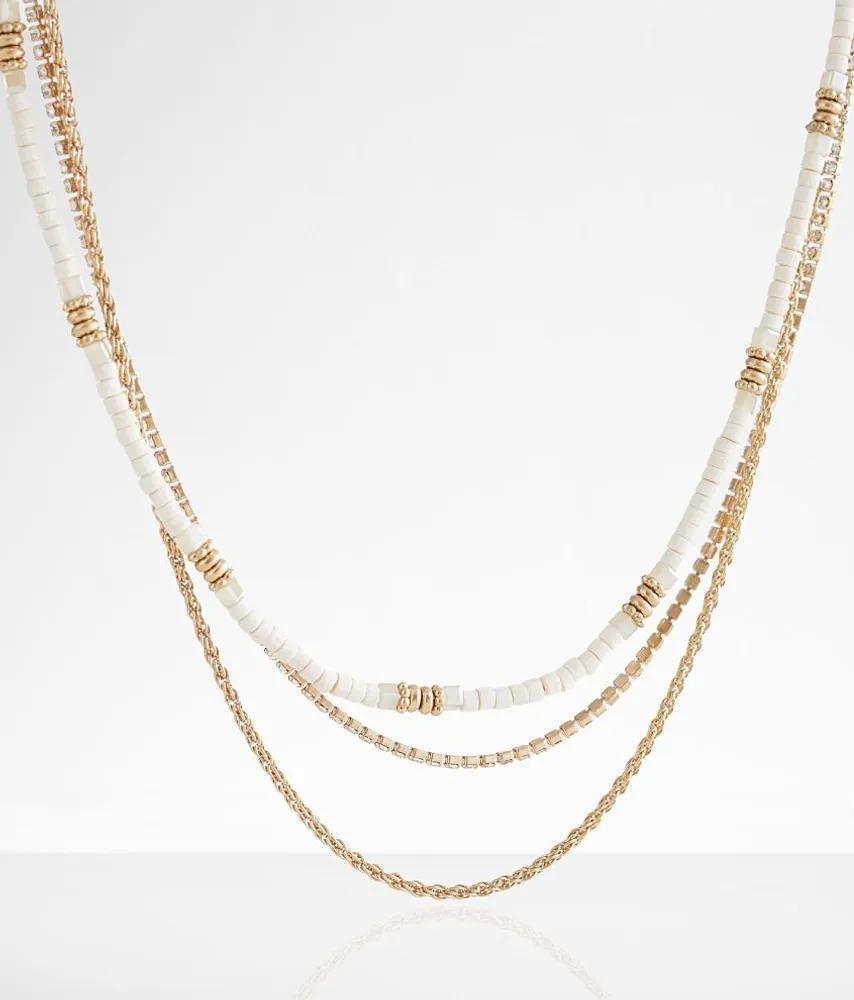2 Pack Glitz & Bead Necklace Set