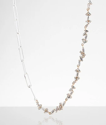 BKE Glitz Paperclip Chain Necklace