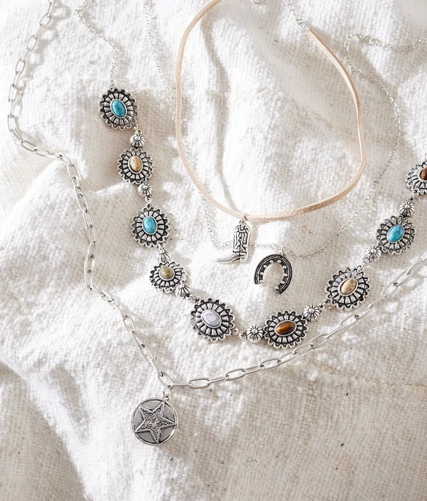4 Pack Western Necklace Set
