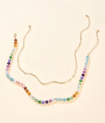 boutique by BKE 2 Pack Beaded Necklace Set