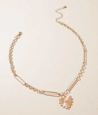 boutique by BKE Textured Heart Necklace