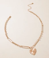 boutique by BKE Textured Heart Necklace