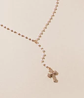 boutique by BKE Glitz Cross Y-Necklace
