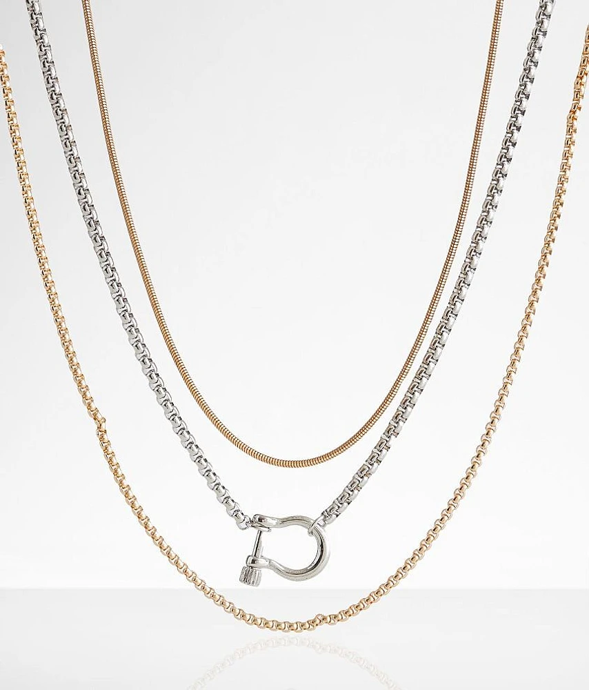 3 Pack Mixed Chain Necklace