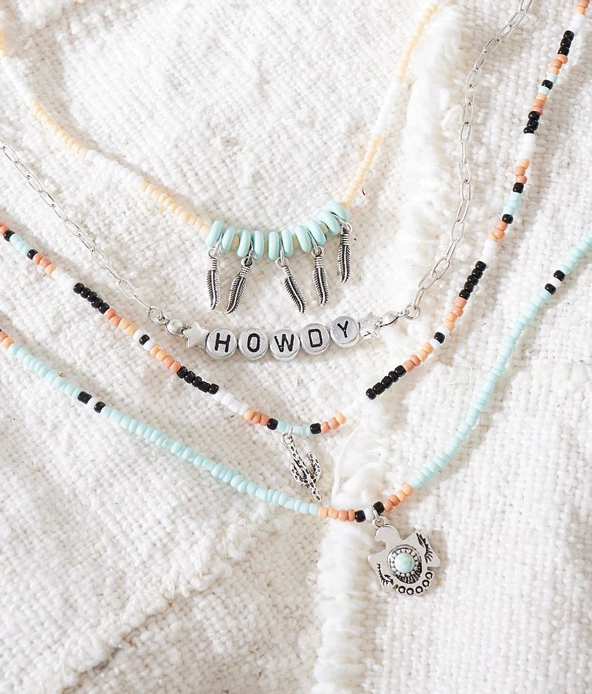 4 Pack Howdy Necklace Set