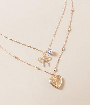 boutique by BKE Heart Locket Necklace