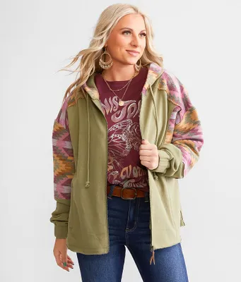 BKE Pieced Southwestern Hoodie