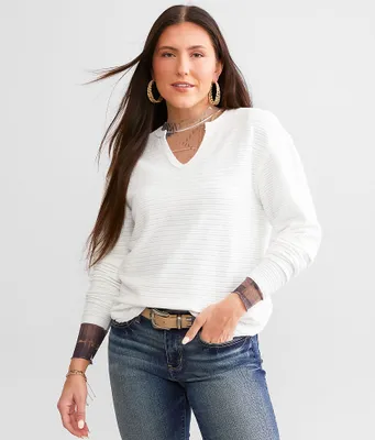 BKE Split Neck Top