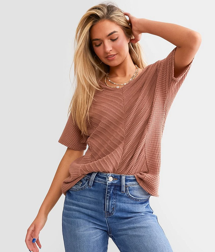 Textured Dolman Top