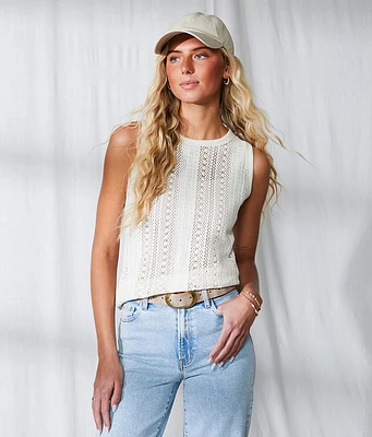 BKE Resort Crochet Tank Top