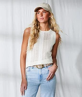 BKE Resort Crochet Tank Top