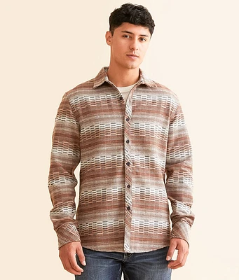Departwest Striped Athletic Flannel Shirt