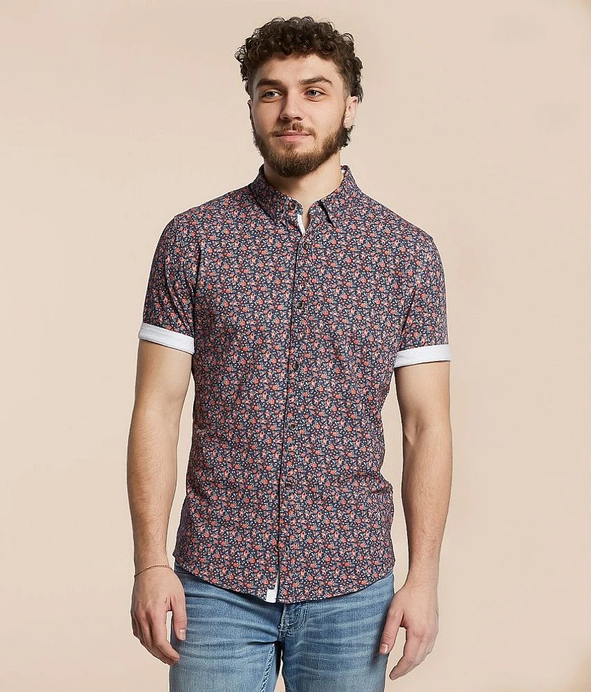 Floral Tailored Knit Shirt