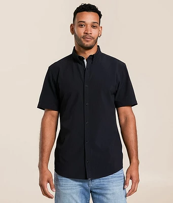 J.B. Holt Tonal Striped Athletic Performance Stretch Shirt