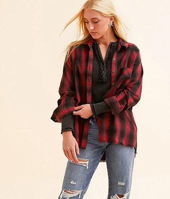 Modish Rebel Plaid Flannel Boyfriend Shirt