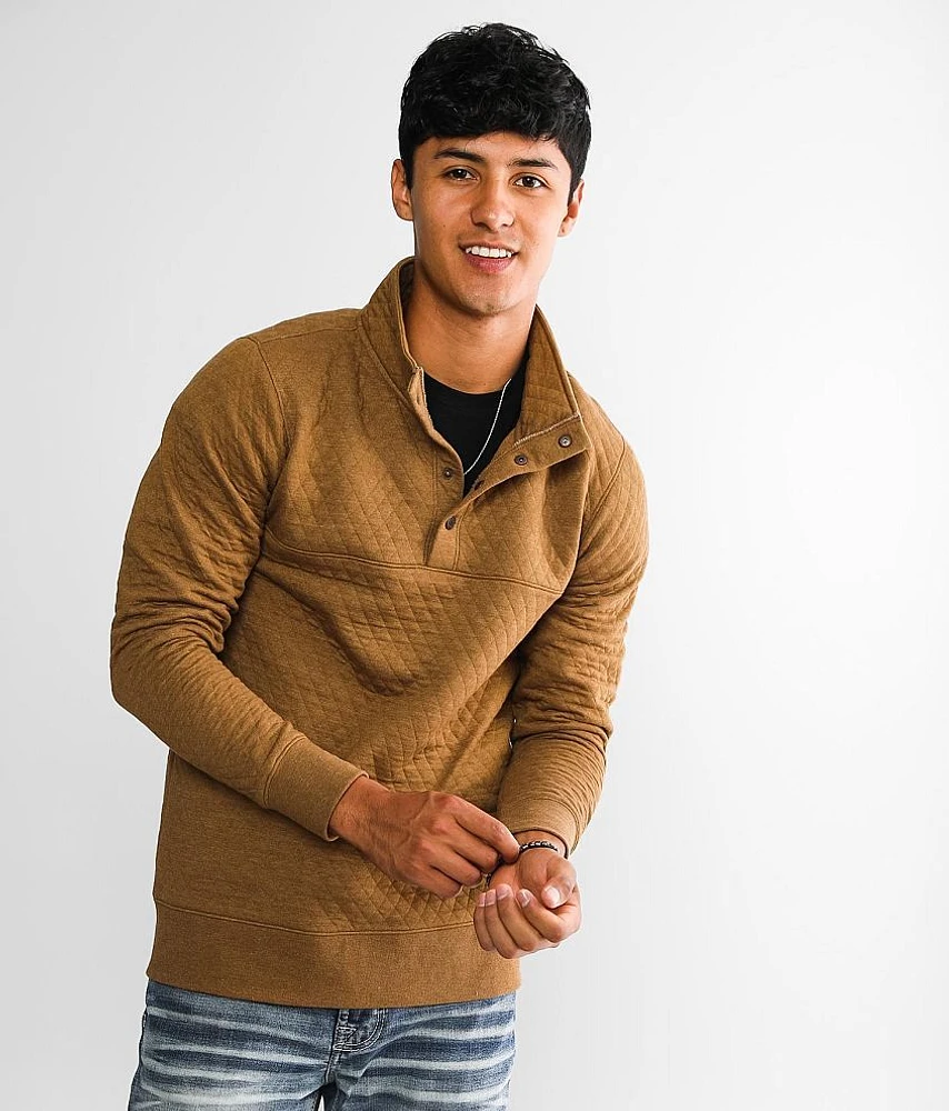Quilted Henley Pullover