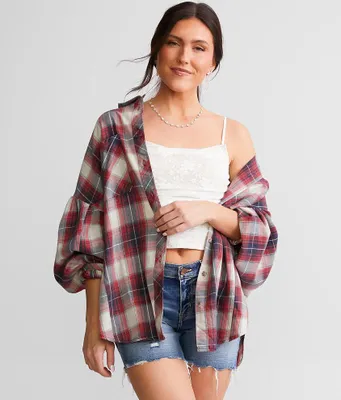 BKE Washed Plaid Shirt