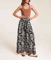 Angie Floral Wide Leg Beach Pant
