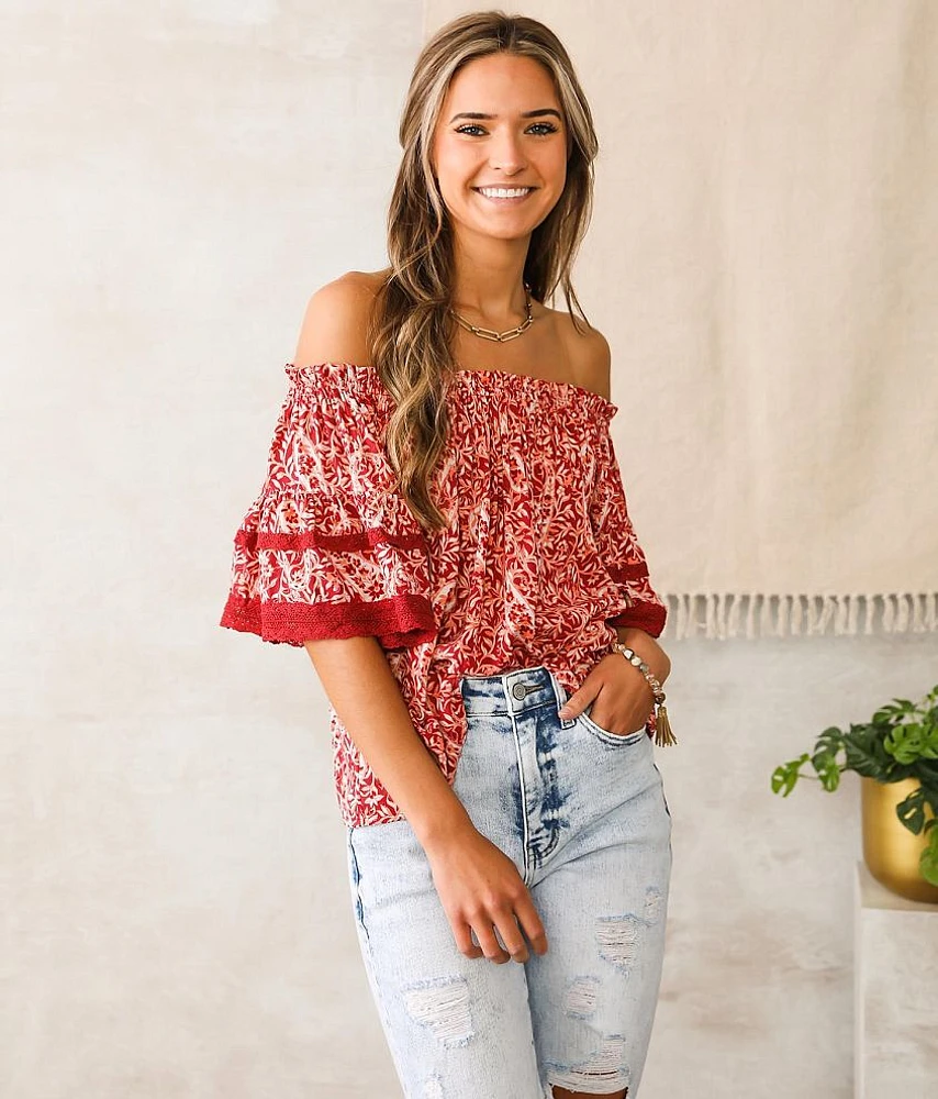 Floral Off The Shoulder Top