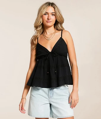 Angie Peplum Tie Tank Top