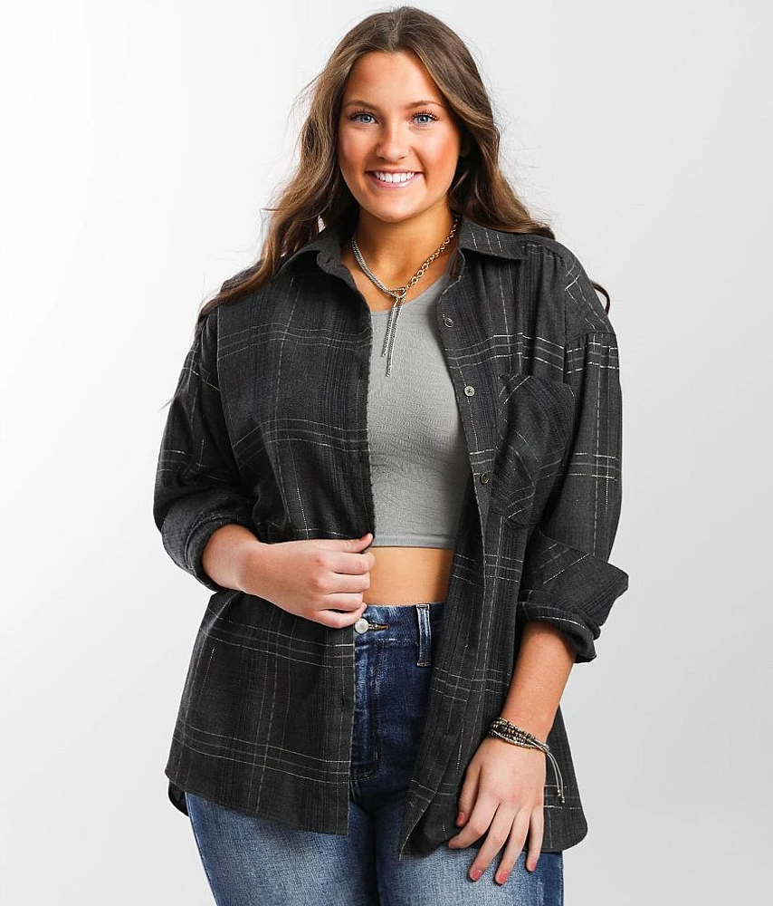 Metallic Plaid Shirt
