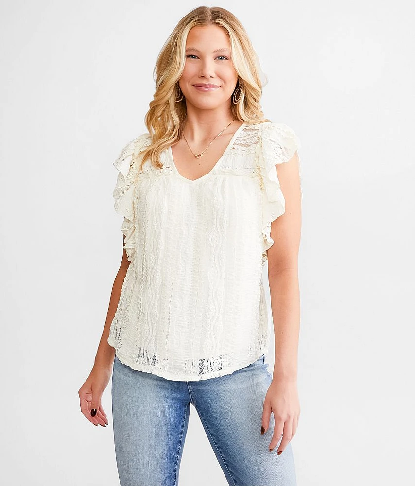 Ruffle Lace Top