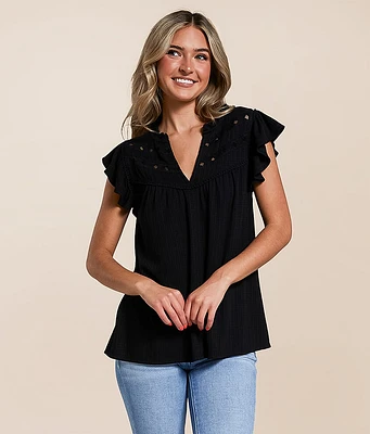 Daytrip Split Neck Top