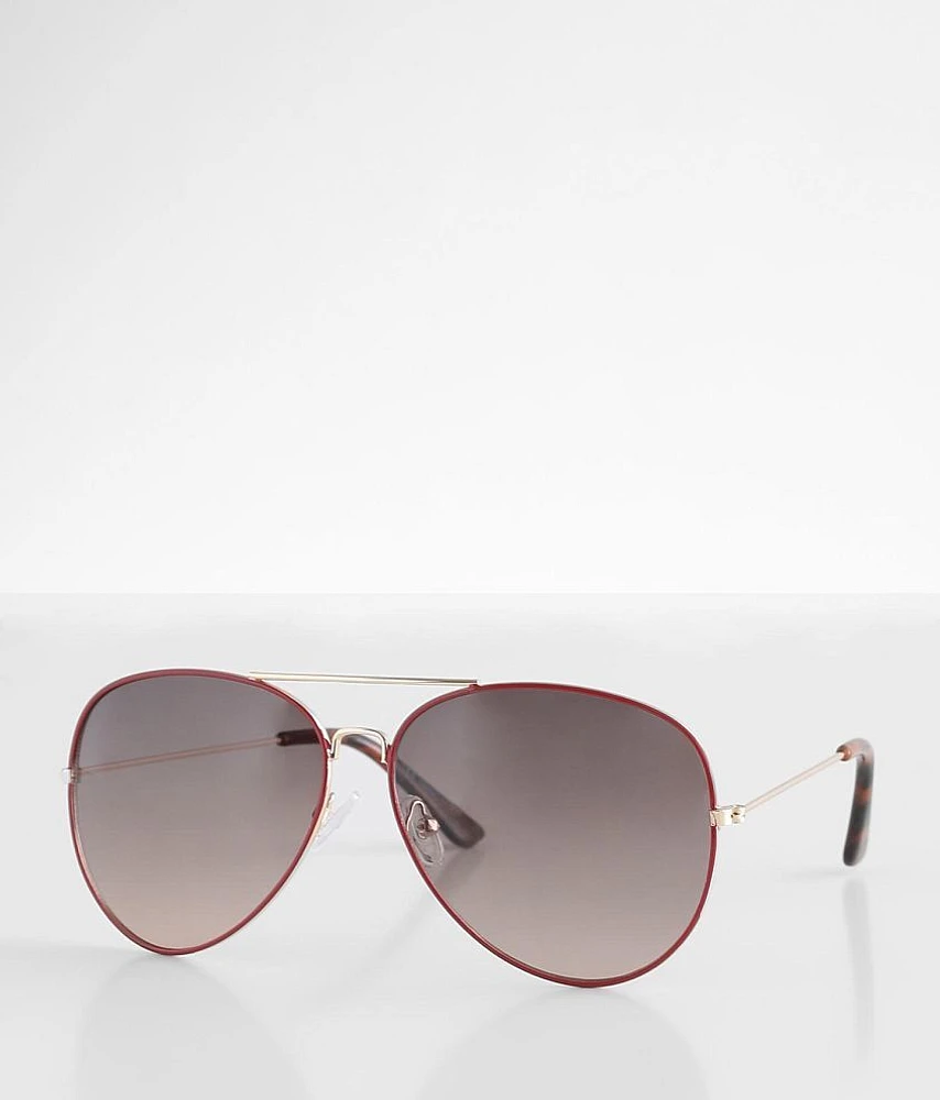 Rimmed Aviator Sunglasses