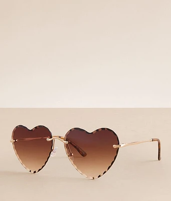 BKE Heart Sunglasses