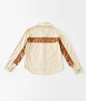 Girls - Modish Rebel Fringe Corduroy Shacket