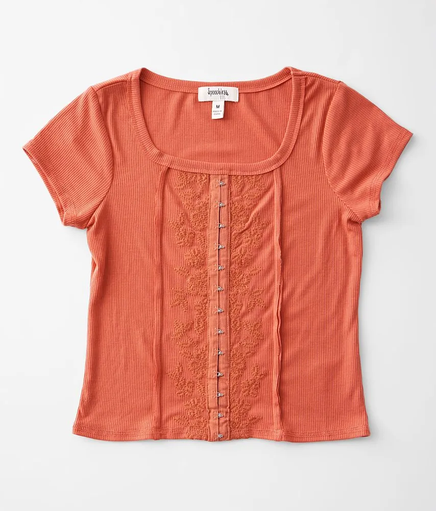 Girls - Faux Hook & Eye Top