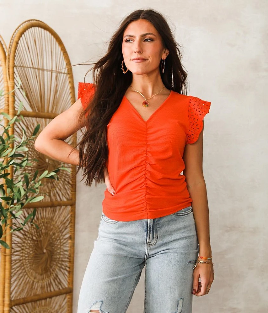 Ruched Knit Top