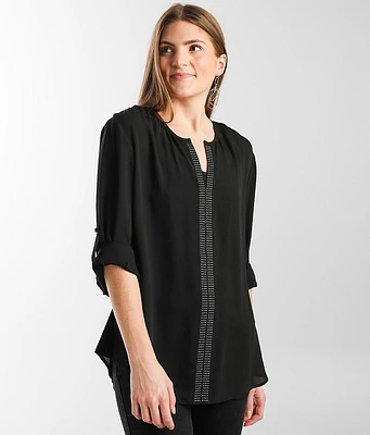 Buckle Black Chiffon Shaping & Smoothing Top