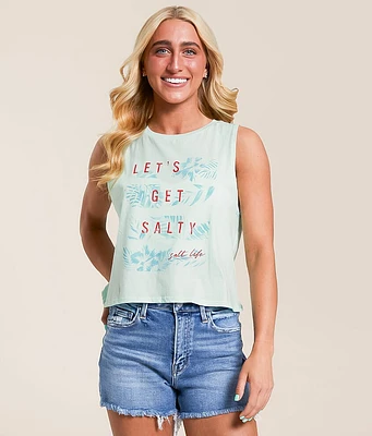 Salt Life Let's Get Salty Cropped Muscle Tank Top
