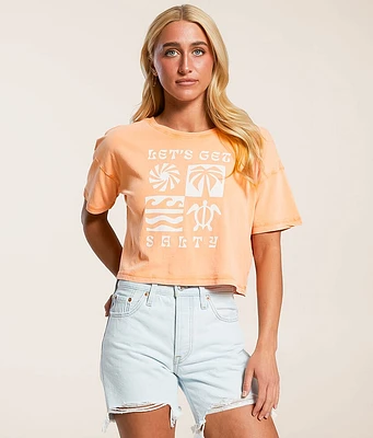 Salt Life Salty Scene Cropped T-Shirt