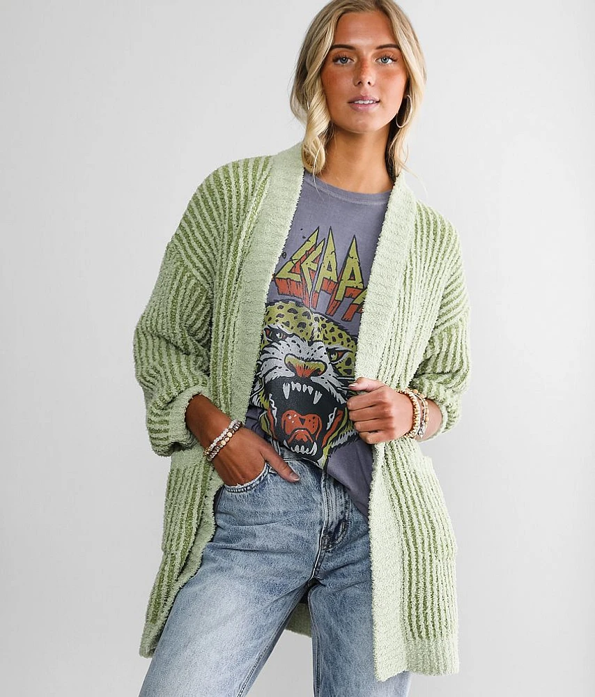 Plush Fleece Cardigan Sweater
