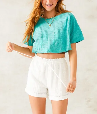33 Coastal Checkered High Waisted Short