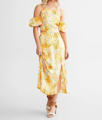 Willow & Root Split Midi Skirt